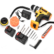 21V Multifuctional 38piece Tool Set Hardware Screwdriver Hand Power Cordless Electric Drill